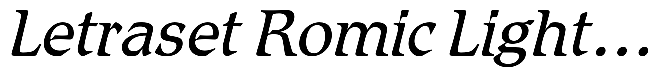 Letraset Romic Light Italic
